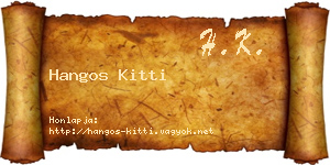 Hangos Kitti névjegykártya